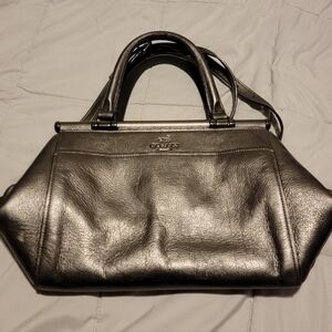 Coach Metallic Gray Purse